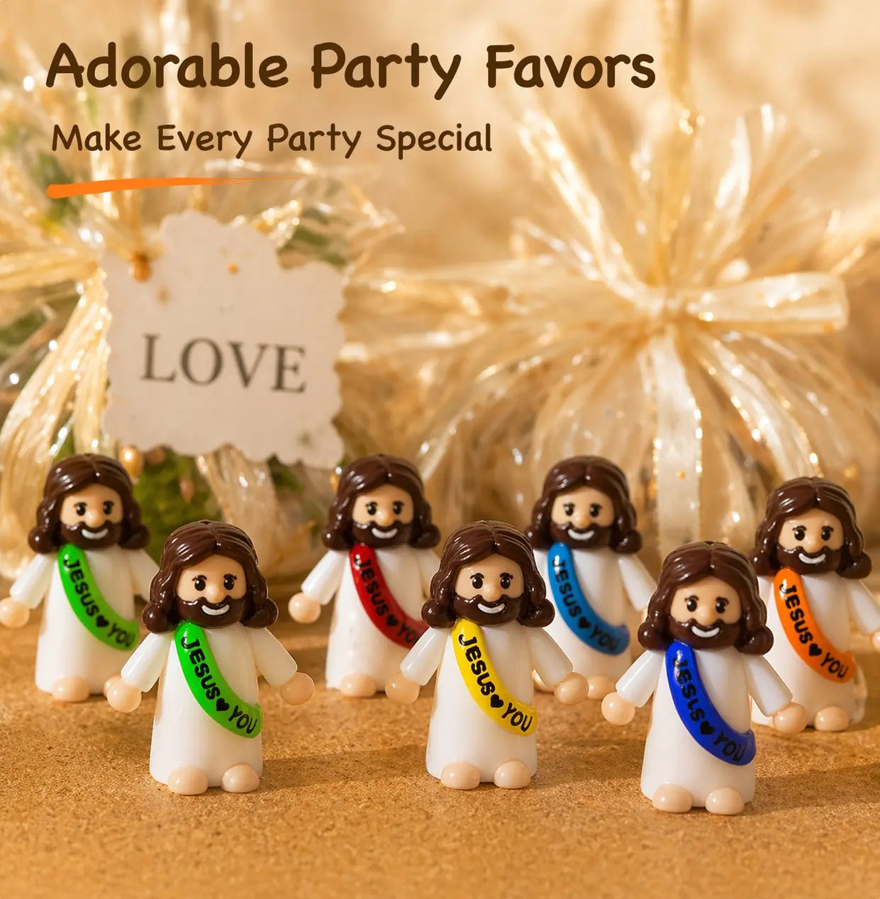 30PCS Little Jesus Figures, Mini Jesus Figurines in Bulk, Multicolor Tiny Jesus Figures, Miniature Figurines to Hide and Seek Religious Gifts for Easter Egg Stuffers (30PC)