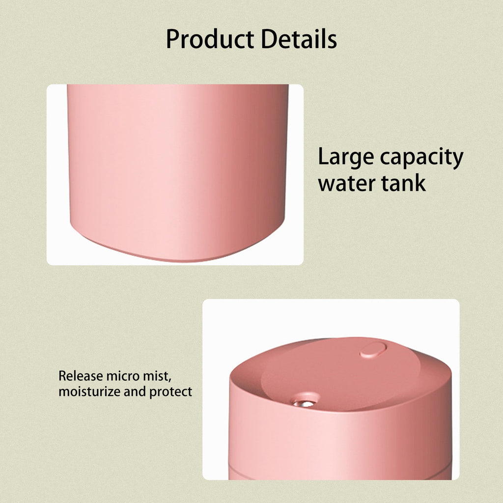 2023 Promotion on Sale, Portable Desk Humidifier, Cool Mist Humidifier, Small Humidifier for Home Bedroom Office, Plants, Colorful Night Light Function