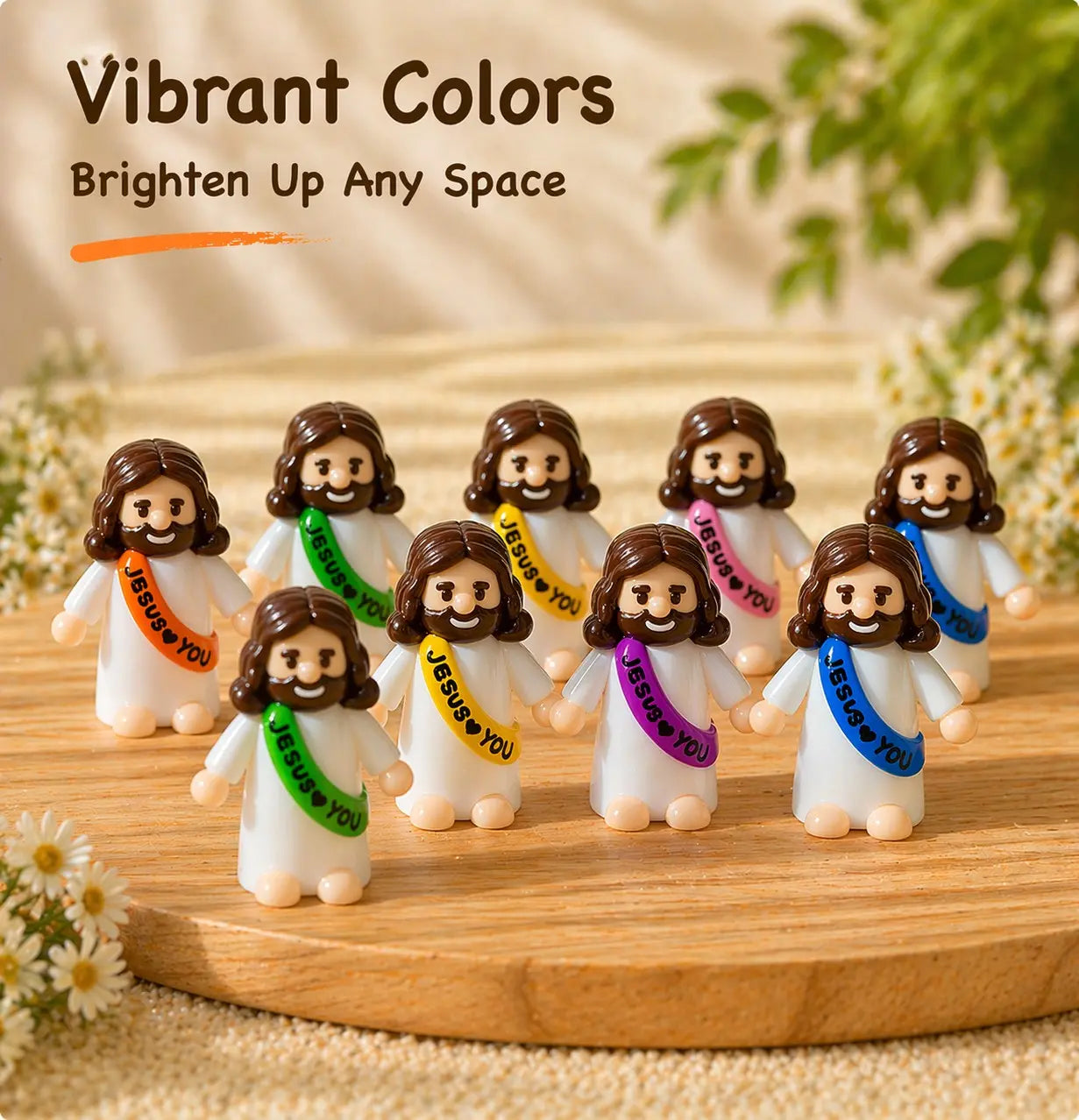30PCS Little Jesus Figures, Mini Jesus Figurines in Bulk, Multicolor Tiny Jesus Figures, Miniature Figurines to Hide and Seek Religious Gifts for Easter Egg Stuffers (30PC)
