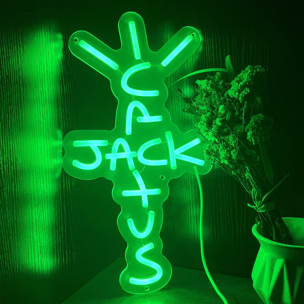 Cactus Neon Sign: LED Light for Bedroom Decor