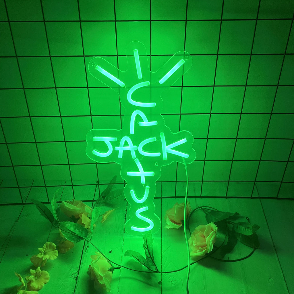 Cactus Neon Sign: LED Light for Bedroom Decor